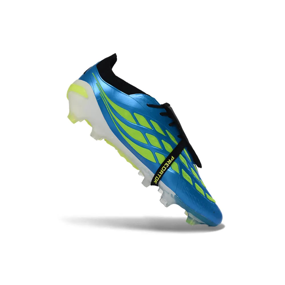 Chuteira Campo Adidas Predator Tongue 26 Elite FG Azul, Verde e Preto