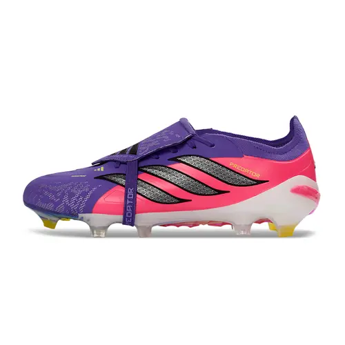 Chuteira Campo Adidas Predator Tongue 26 Elite FG Roxo e Rosa