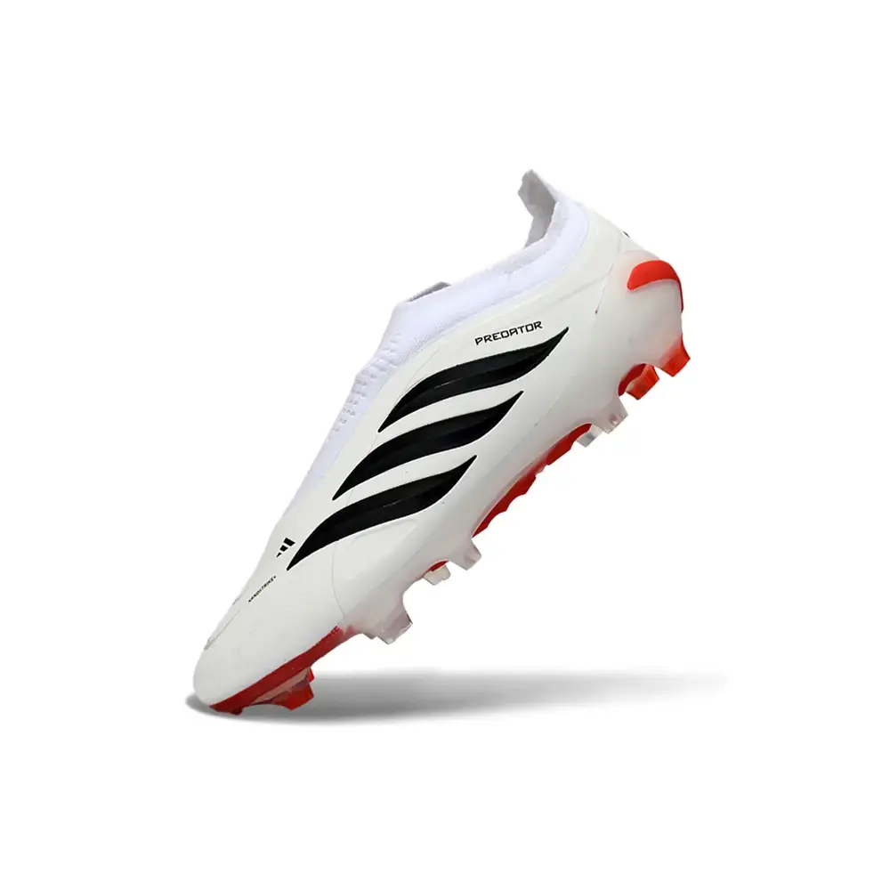 Chuteira Campo Adidas Predator LL 26 Elite FG Branco, Vermelho e Preto