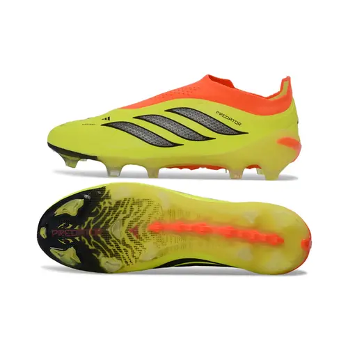 Chuteira Campo Adidas Predator LL 26 Elite FG Verde e Laranja 