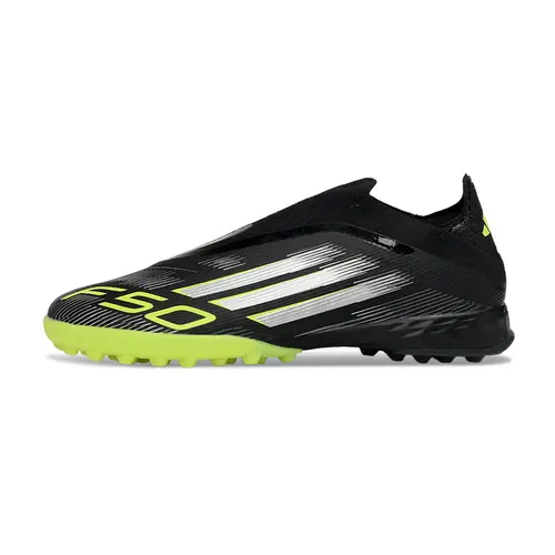 Chuteira Society Adidas F50+ TF Preto, Verde e Branco