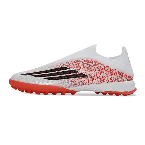 Chuteira Society Adidas F50+ TF Branco e Vermelho - Yamal