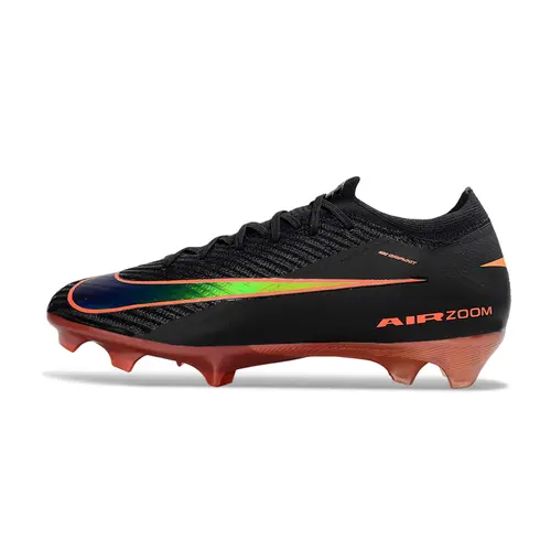 Chuteira Campo Nike Air Zoom Mercurial Vapor 16 Elite FG Preto e Laranja - Heat Up