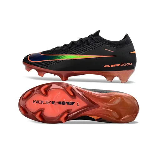 Chuteira Campo Nike Air Zoom Mercurial Vapor 16 Elite FG Preto e Laranja - Heat Up