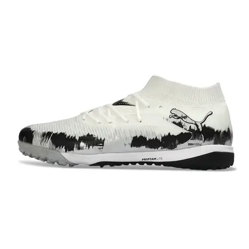 Chuteira Society Puma Future 8 TF Branco e Preto