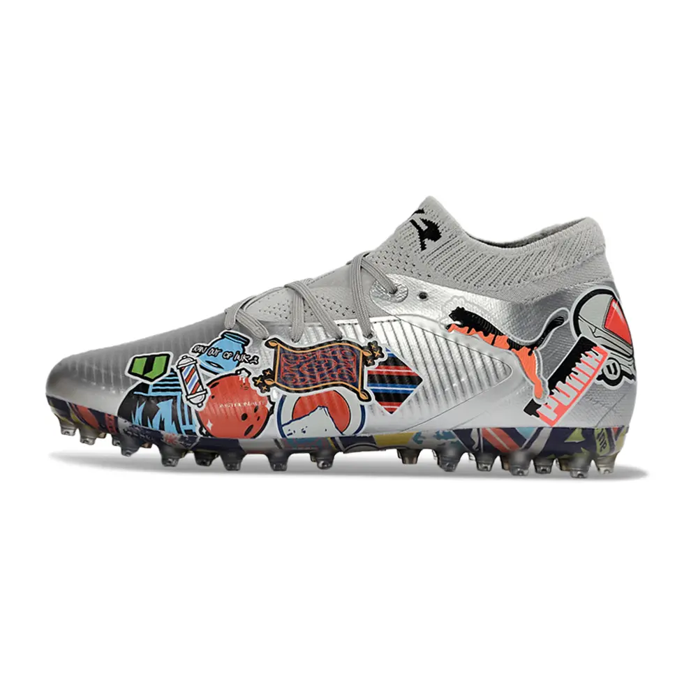 Chuteira Society Puma Future 8 MG Prata
