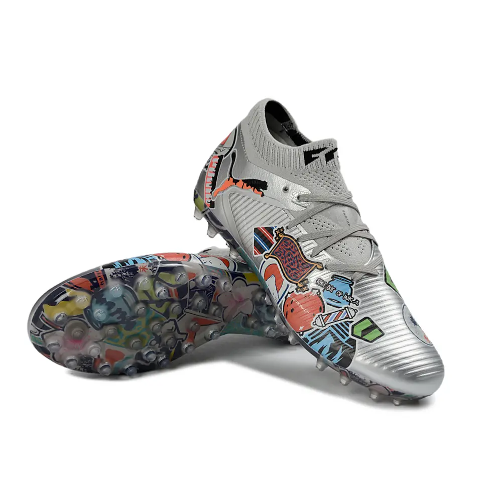 Chuteira Society Puma Future 8 MG Prata