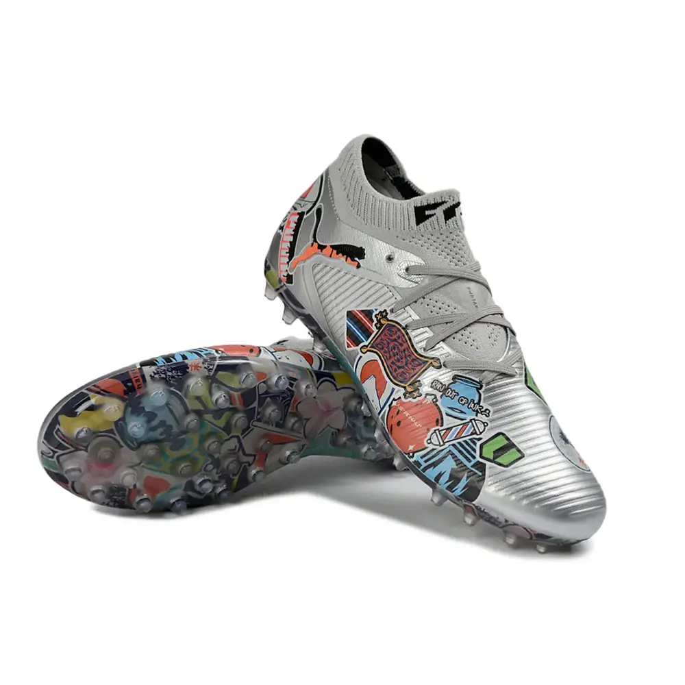 Chuteira Society Puma Future 8 MG Prata