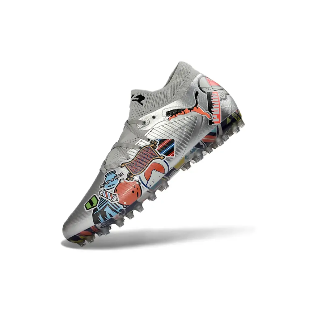 Chuteira Society Puma Future 8 MG Prata