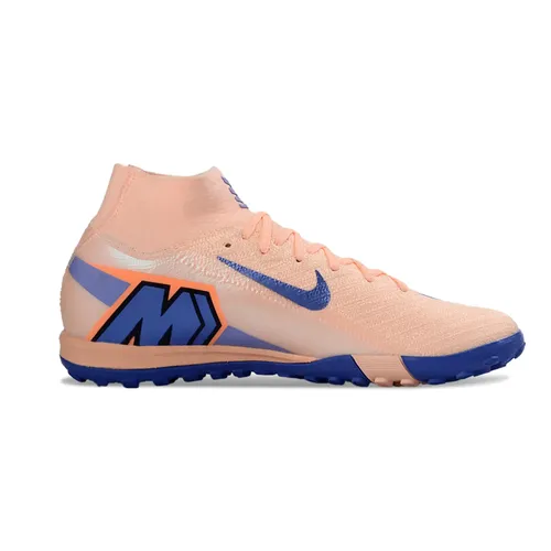 Chuteira Society Nike Air Zoom Mercurial Superfly 10 Elite TF Rose e Azul