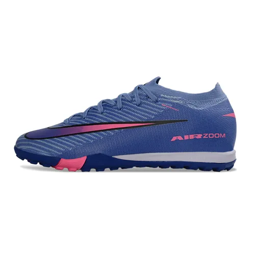 Chuteira Society Nike Air Zoom Mercurial Vapor 16 Elite TF Azul e Rosa