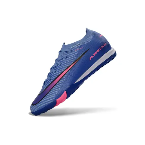 Chuteira Society Nike Air Zoom Mercurial Vapor 16 Elite TF Azul e Rosa