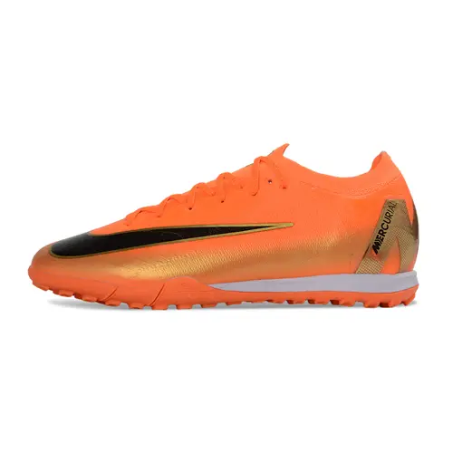 Chuteira Society Nike Air Zoom Mercurial Vapor 16 Elite TF Laranja e Dourado - Deja Vu