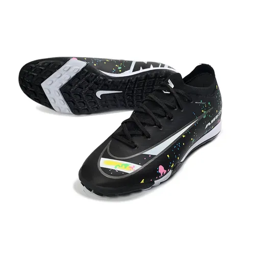 Chuteira Society Nike Air Zoom Mercurial Vapor 16 Elite TF Preto e Colorido