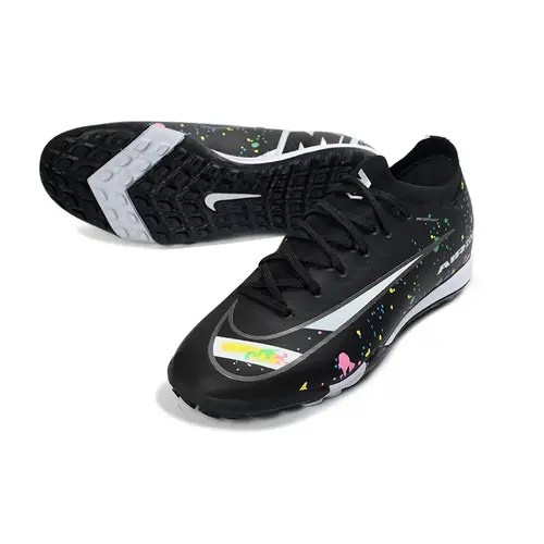 Chuteira Society Nike Air Zoom Mercurial Vapor 16 Elite TF Preto e Colorido