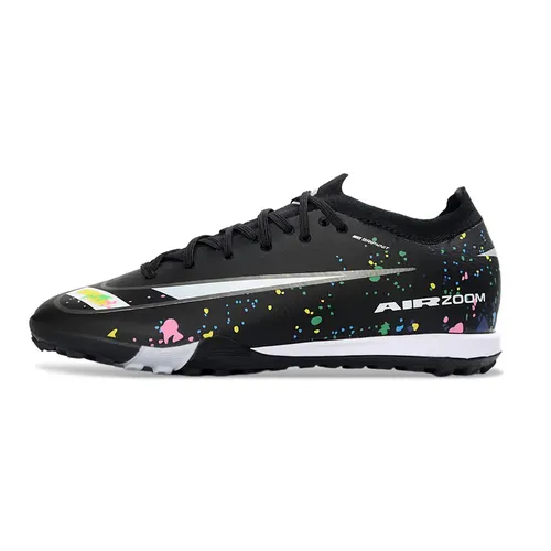 Chuteira Society Nike Air Zoom Mercurial Vapor 16 Elite TF Preto e Colorido