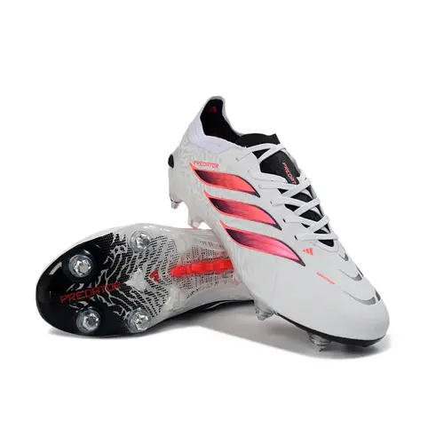 Chuteira Campo Adidas Predator 26 Elite Ponta de Aluminio Branco, Laranja e Preto