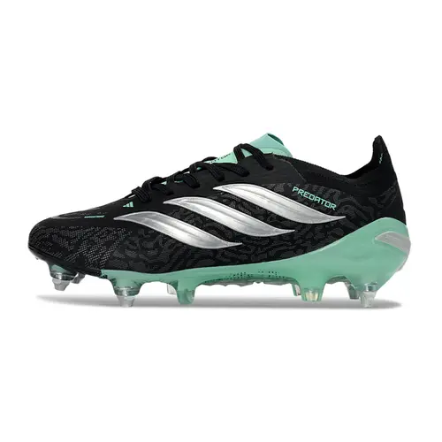Chuteira Campo Adidas Predator 26 Elite Ponta de Aluminio Preto e Verde
