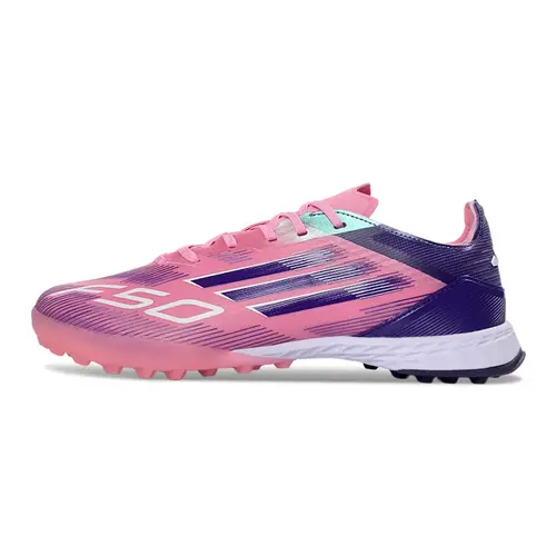 Chuteira Society Adidas F50 TF Rosa e Roxo