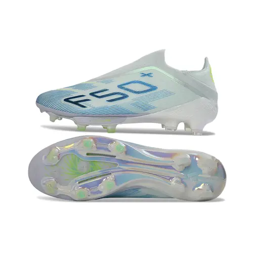 Chuteira Campo Adidas F50+ LL FG Azul Claro e Verde