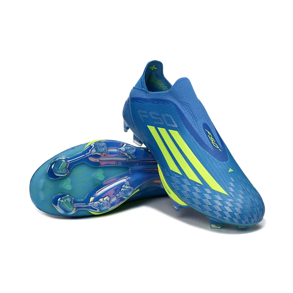 Chuteira Campo Adidas F50+ LL FG Azul e Verde