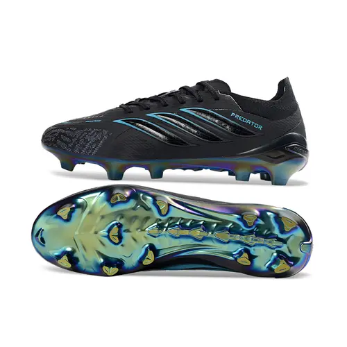 Chuteira Campo Adidas Predator 26 Elite FG Preto e Azul
