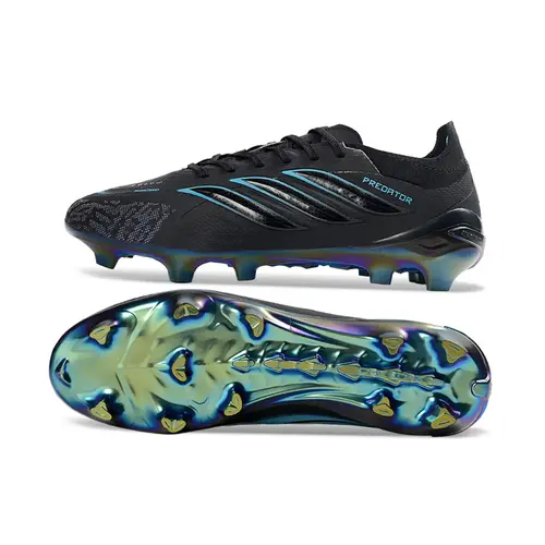 Chuteira Campo Adidas Predator 26 Elite FG Preto e Azul