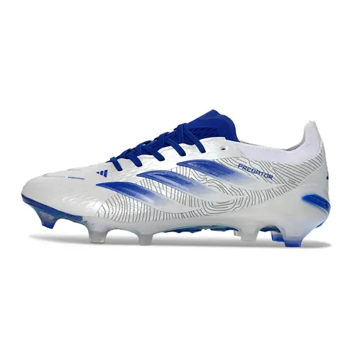 Chuteira Campo Adidas Predator 26 Elite FG Branco e Azul