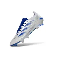 Chuteira Campo Adidas Predator 26 Elite FG Branco e Azul - imagem 6