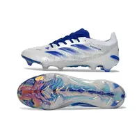 Chuteira Campo Adidas Predator 26 Elite FG Branco e Azul - imagem 2