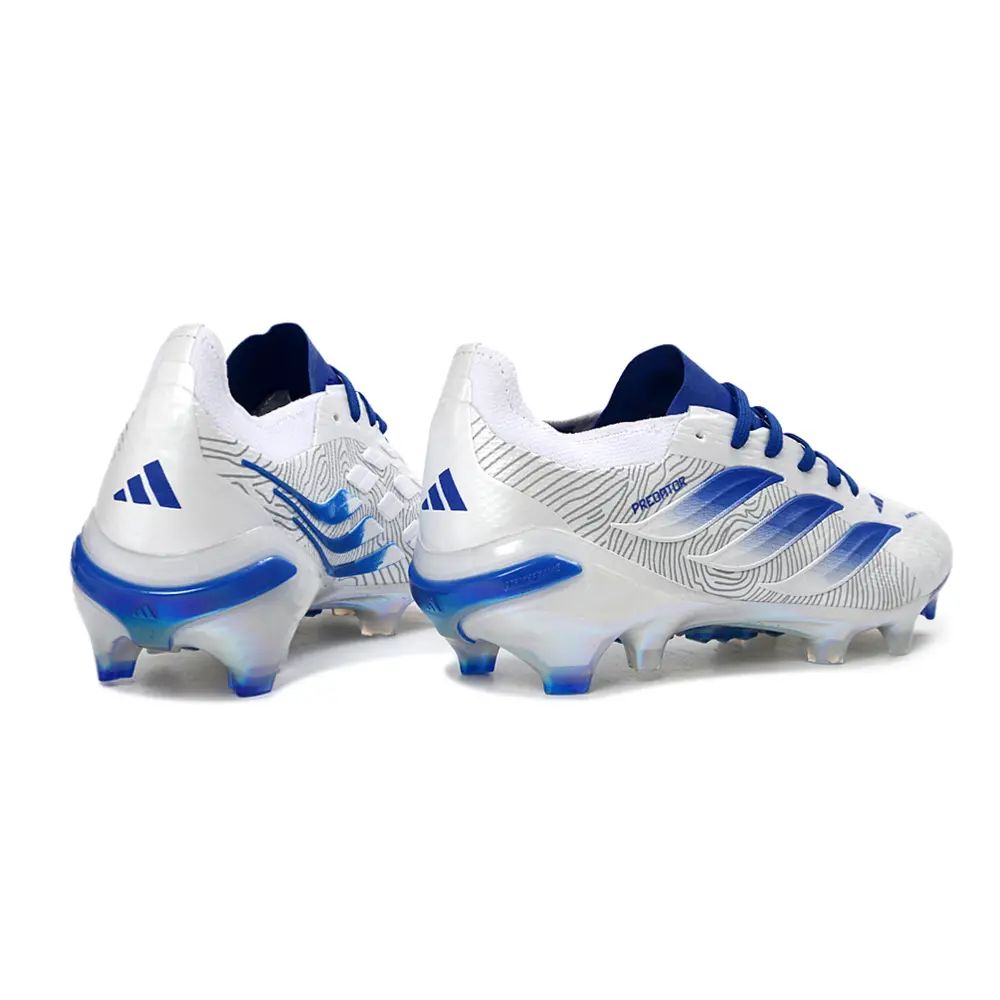 Chuteira Campo Adidas Predator 26 Elite FG Branco e Azul