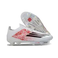 Chuteira Campo Adidas F50+ FG Branco e Vermelho - Yamal - imagem 3