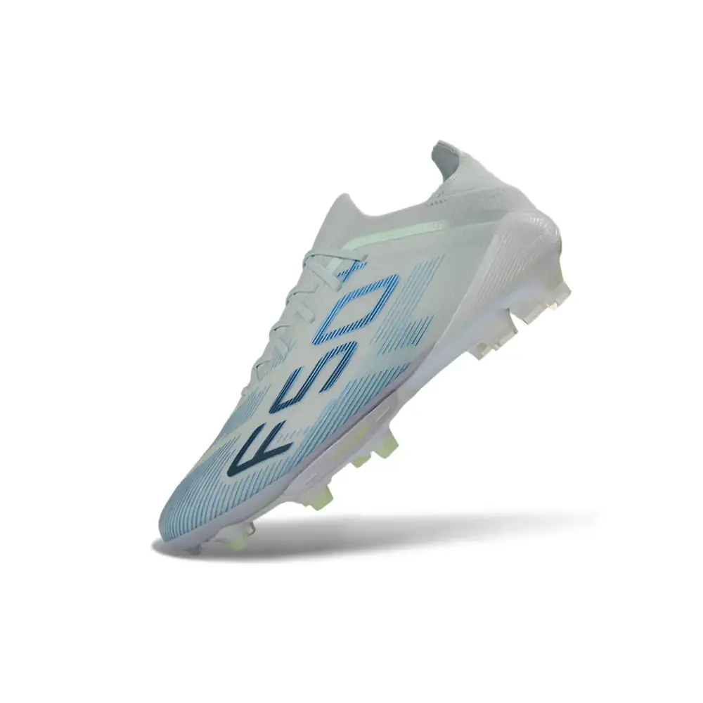 Chuteira Campo Adidas F50+ FG Azul Claro e Verde