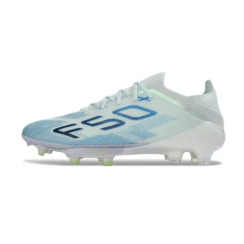 Chuteira Campo Adidas F50+ FG Azul Claro e Verde