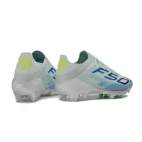 Chuteira Campo Adidas F50+ FG Azul Claro e Verde - imagem 4