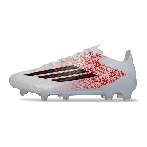Chuteira Campo Adidas F50 FG Branco e Vermelho - Yamal