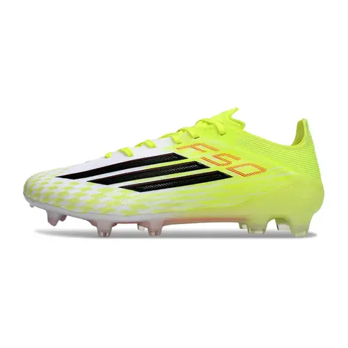 Chuteira Campo Adidas F50 FG Branco, Verde e Vermelho