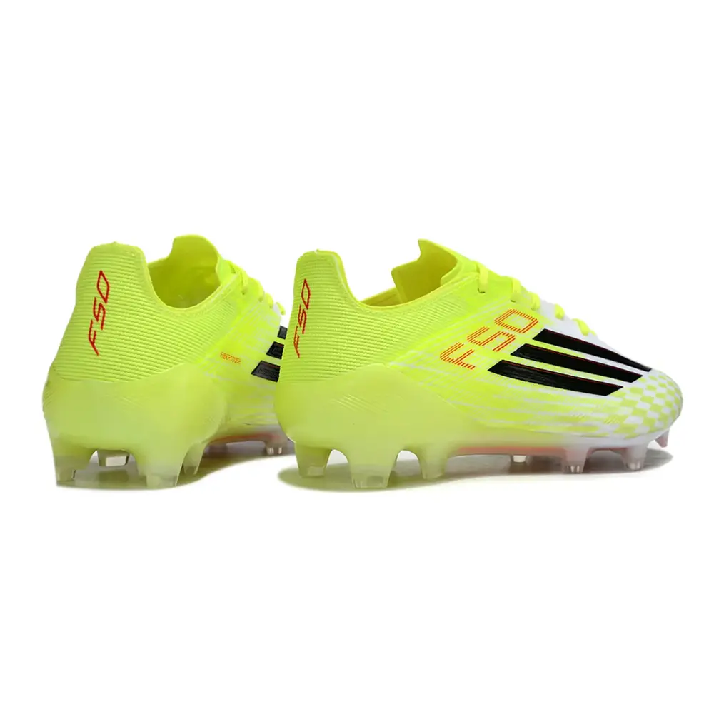 Chuteira Campo Adidas F50 FG Branco, Verde e Vermelho