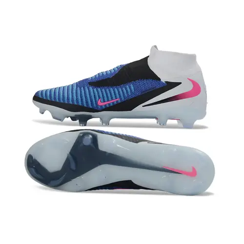 Chuteira Campo Nike Phantom GX 6 DF Elite FG Branco, Azul e Rosa- Attack Pack