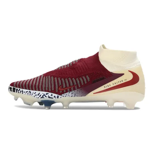 Chuteira Campo Nike Phantom GX 6 DF Elite FG Bege e Bordo