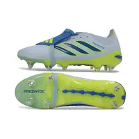Chuteira Campo Adidas Predator Tongue 26 Elite Ponta de Aluminio Azul e Verde - imagem 2