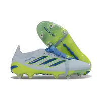 Chuteira Campo Adidas Predator Tongue 26 Elite Ponta de Aluminio Azul e Verde - imagem 3