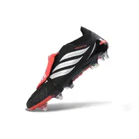 Chuteira Campo Adidas Predator Tongue 26 Elite Ponta de Aluminio Preto e Vermelho - imagem 6
