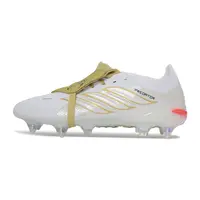 Chuteira Campo Adidas Predator Tongue 26 Elite Ponta de Aluminio Branco e Dourado - imagem 1