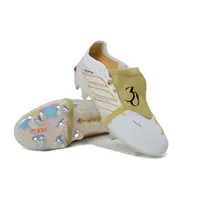 Chuteira Campo Adidas Predator Tongue 26 Elite Ponta de Aluminio Branco e Dourado - imagem 5