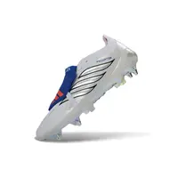 Chuteira Campo Adidas Predator Tongue 26 Elite Ponta de Aluminio Branco e Azul - imagem 6