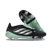 Chuteira Campo Adidas Predator Tongue 26 Elite Ponta de Aluminio Preto e Verde  - imagem 4