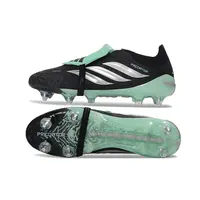 Chuteira Campo Adidas Predator Tongue 26 Elite Ponta de Aluminio Preto e Verde  - imagem 2