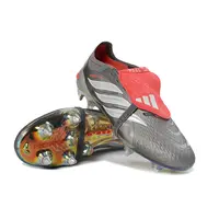 Chuteira Campo Adidas Predator Tongue 26 Elite Ponta de Aluminio Prata e Vermelho - imagem 5