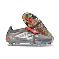 Chuteira Campo Adidas Predator Tongue 26 Elite Ponta de Aluminio Prata e Vermelho - imagem 3
